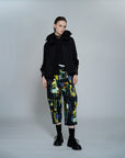 Abstract Floral And Geometric Print Baggy Pant