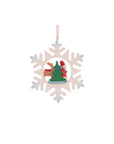 ULBRICHT Snowflake Santa Claus With Reindeer Ornament