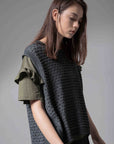 Tape Yarn Pointelle Vest