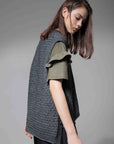 Tape Yarn Pointelle Vest
