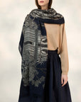 INOUÏTOOSH  Etole 80 Mirage Black Scarf