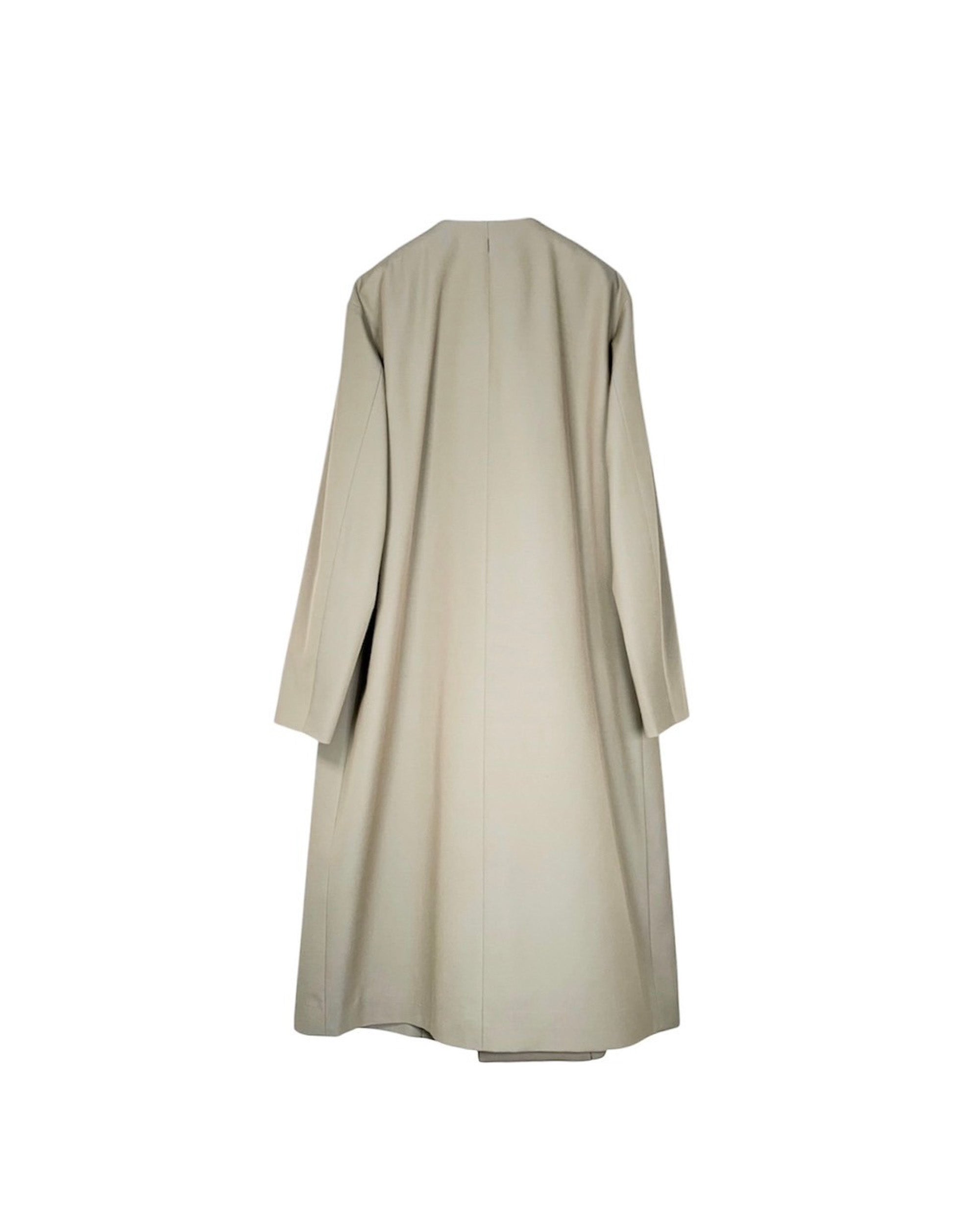 THE KEIJI Collarless Long Coat And Cape Set