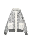 THE KEIJI Lace Layered Zip Up Hoodie