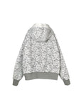 THE KEIJI Lace Layered Zip Up Hoodie