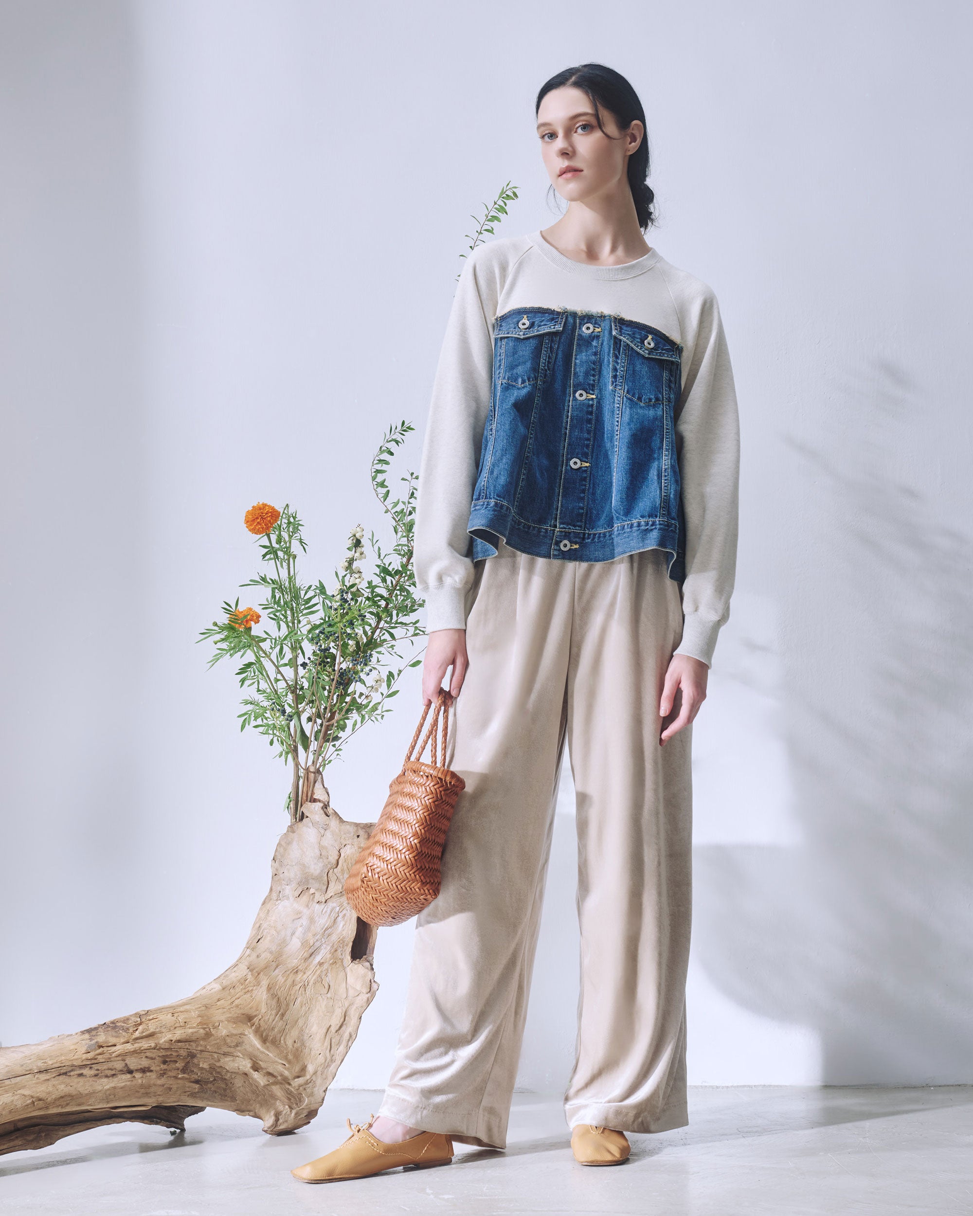 THE KEIJI Hybrid Denim Sweatshirt