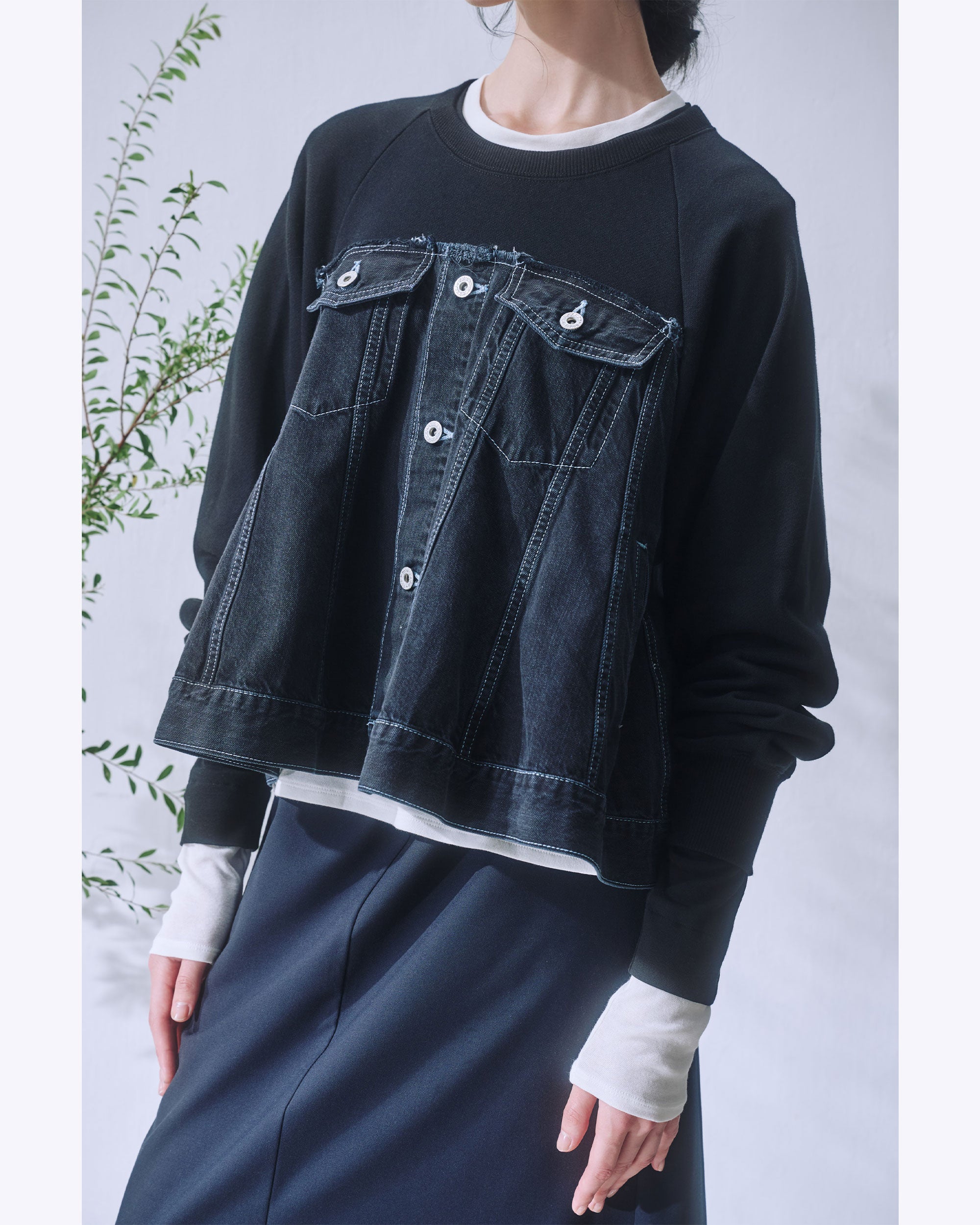 THE KEIJI Hybrid Denim Sweatshirt