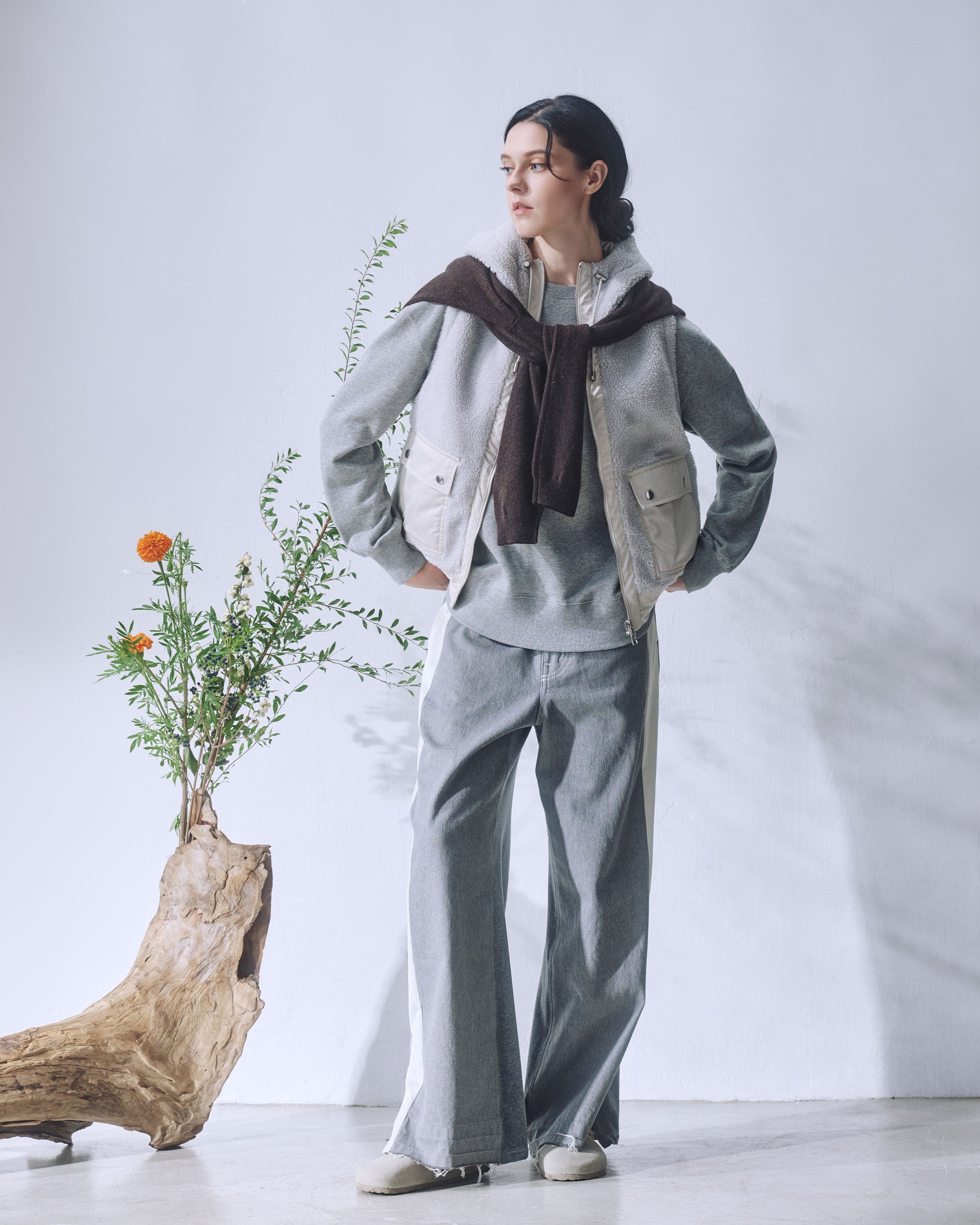 THE KEIJI Hybrid Denim Velour Drawstring Pants