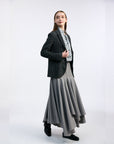 THE KEIJI Asymmetric Tiered Ruffle Skirt
