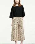 Nurma Jacquard Cropped Pants