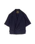 IJIIT Short Sleeve Blazer In Stripes