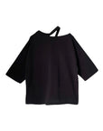 IJIIT Premium Jersey Cut Out Crop Short Sleeve Pullover