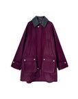 IJIIT Melton X Faux Leather Coat