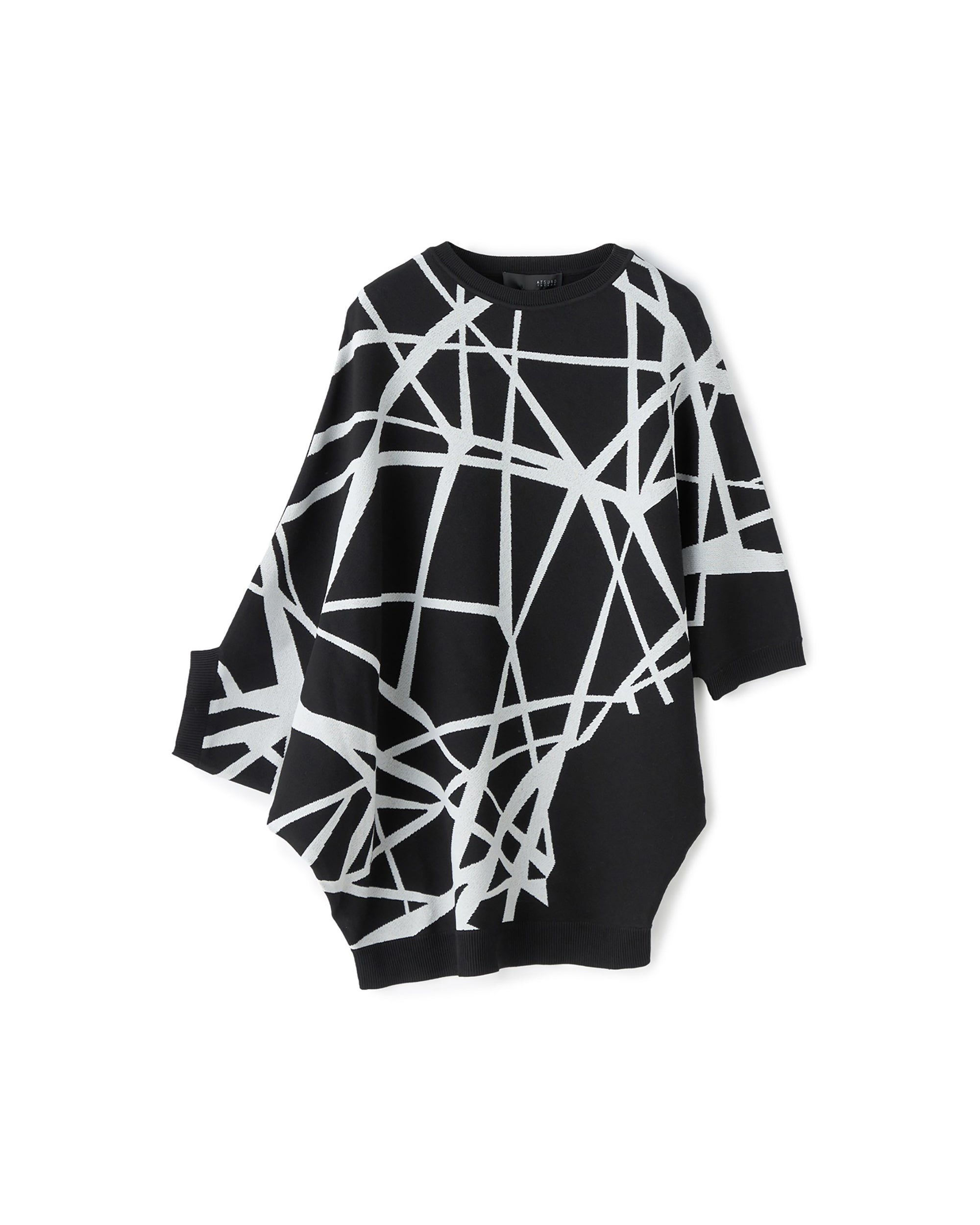 Ai Jacq Print Irregular Cut Knit Top