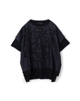Messy Motif Curve Mix Knit Top