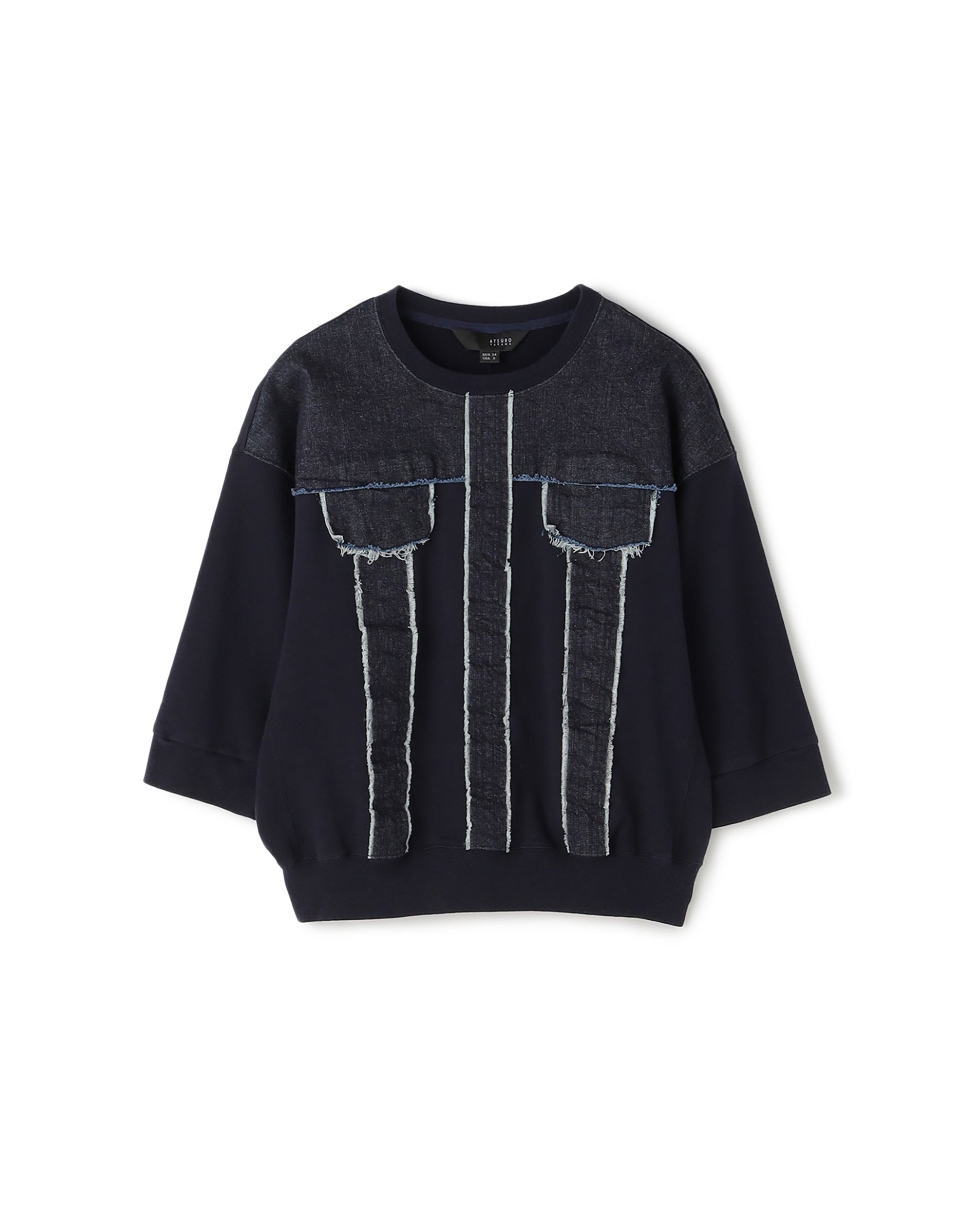 Denim Details Unisex Top