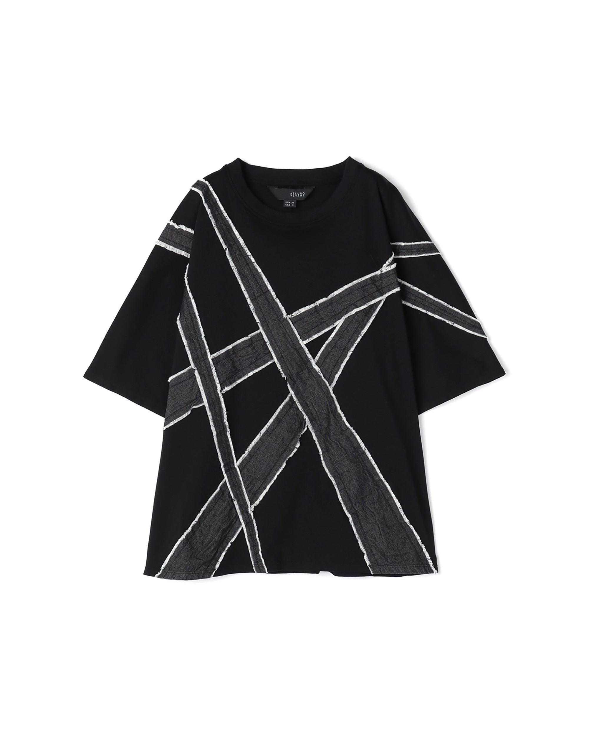 Layering Denim Patch Unisex Top
