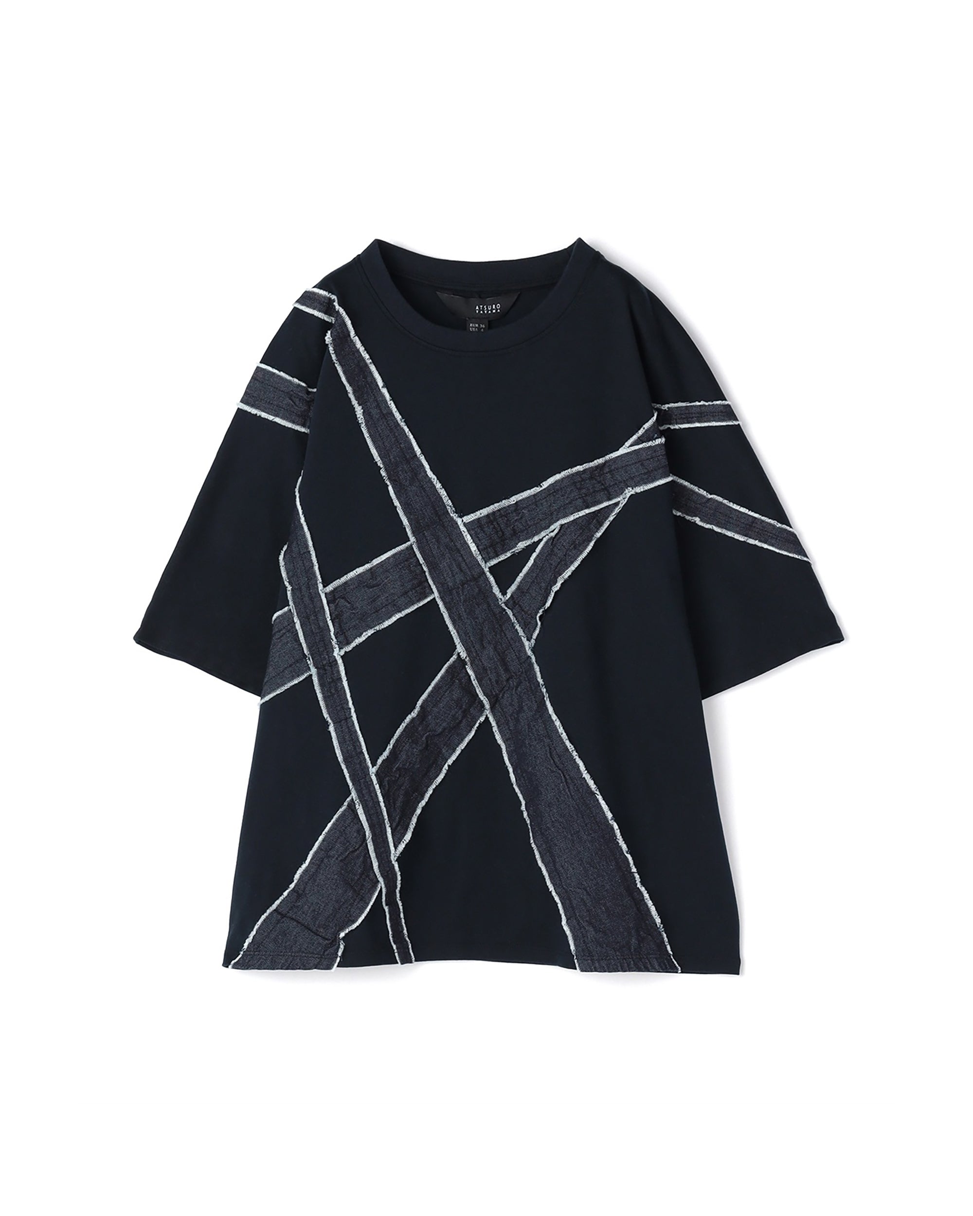 Layering Denim Patch Unisex Top
