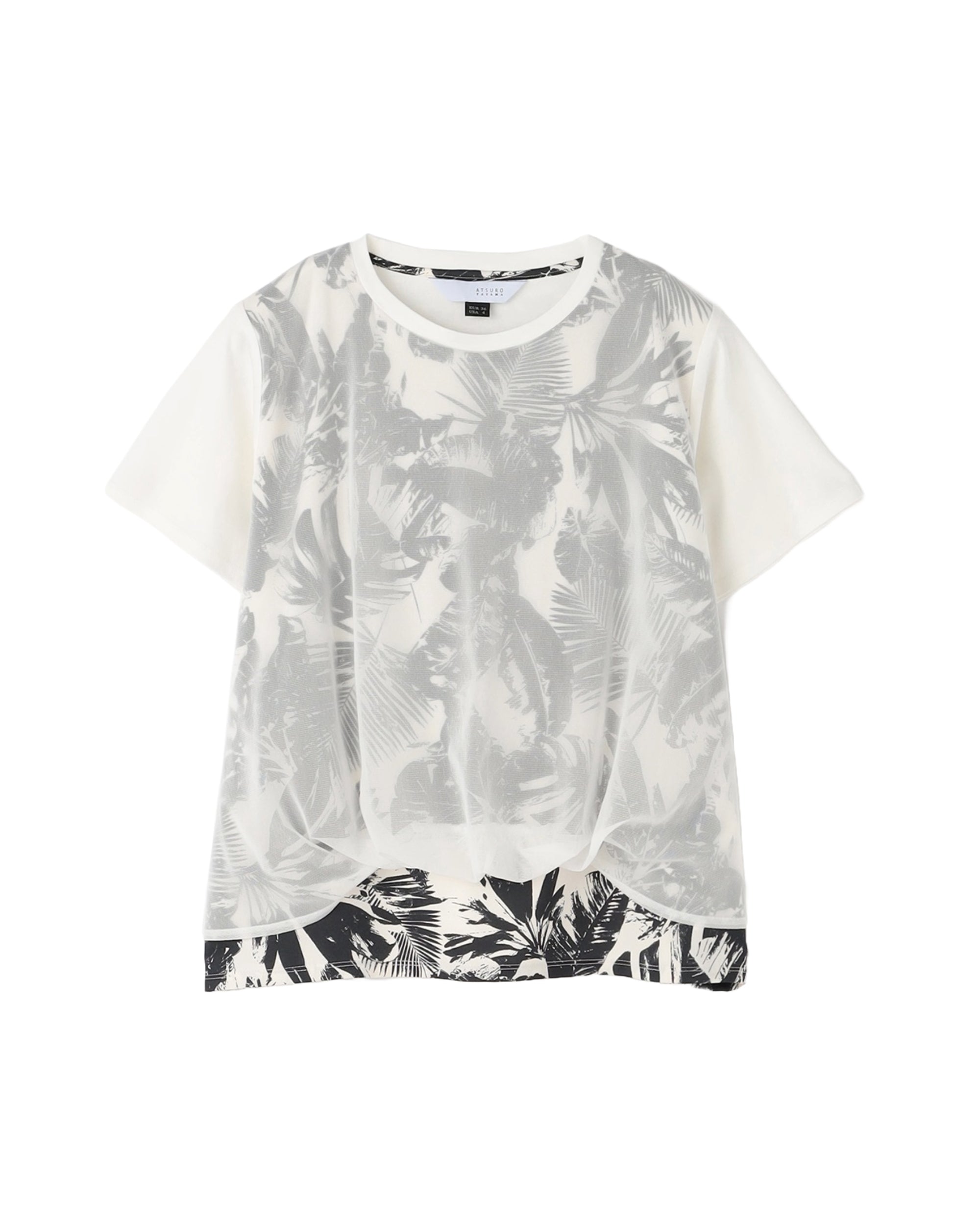 Floral Print Mesh Top