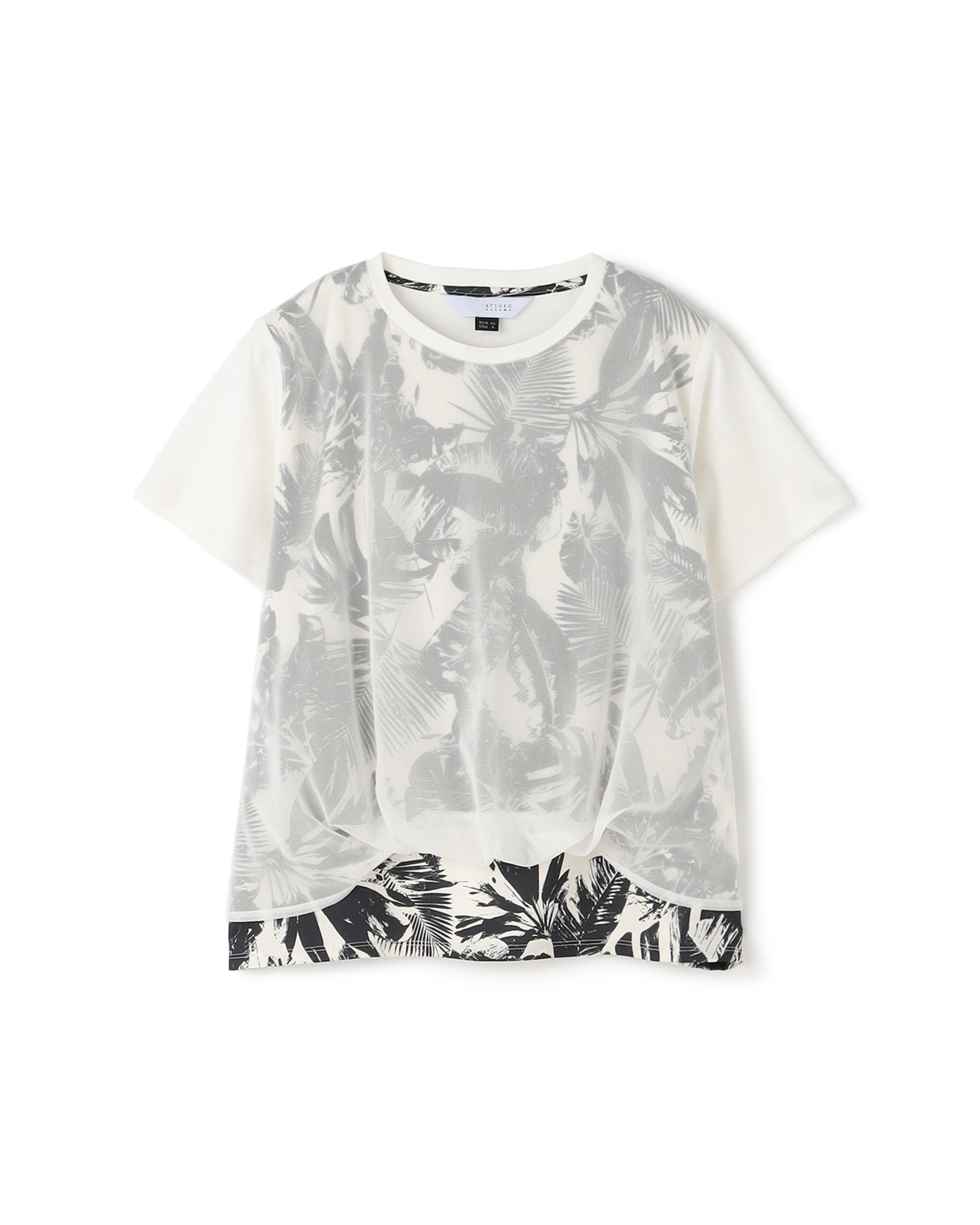 Floral Print Mesh Top