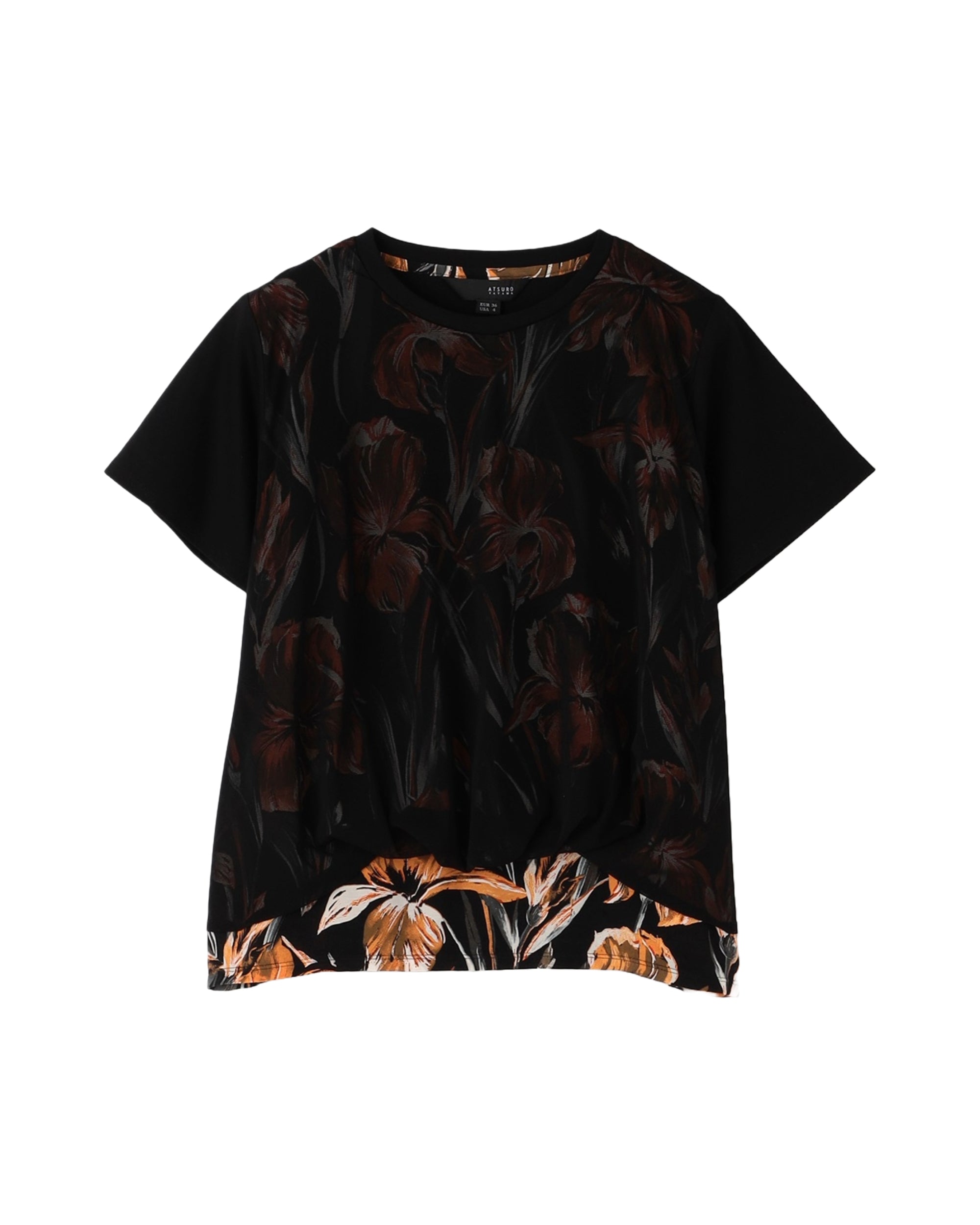 Floral Print Mesh Top