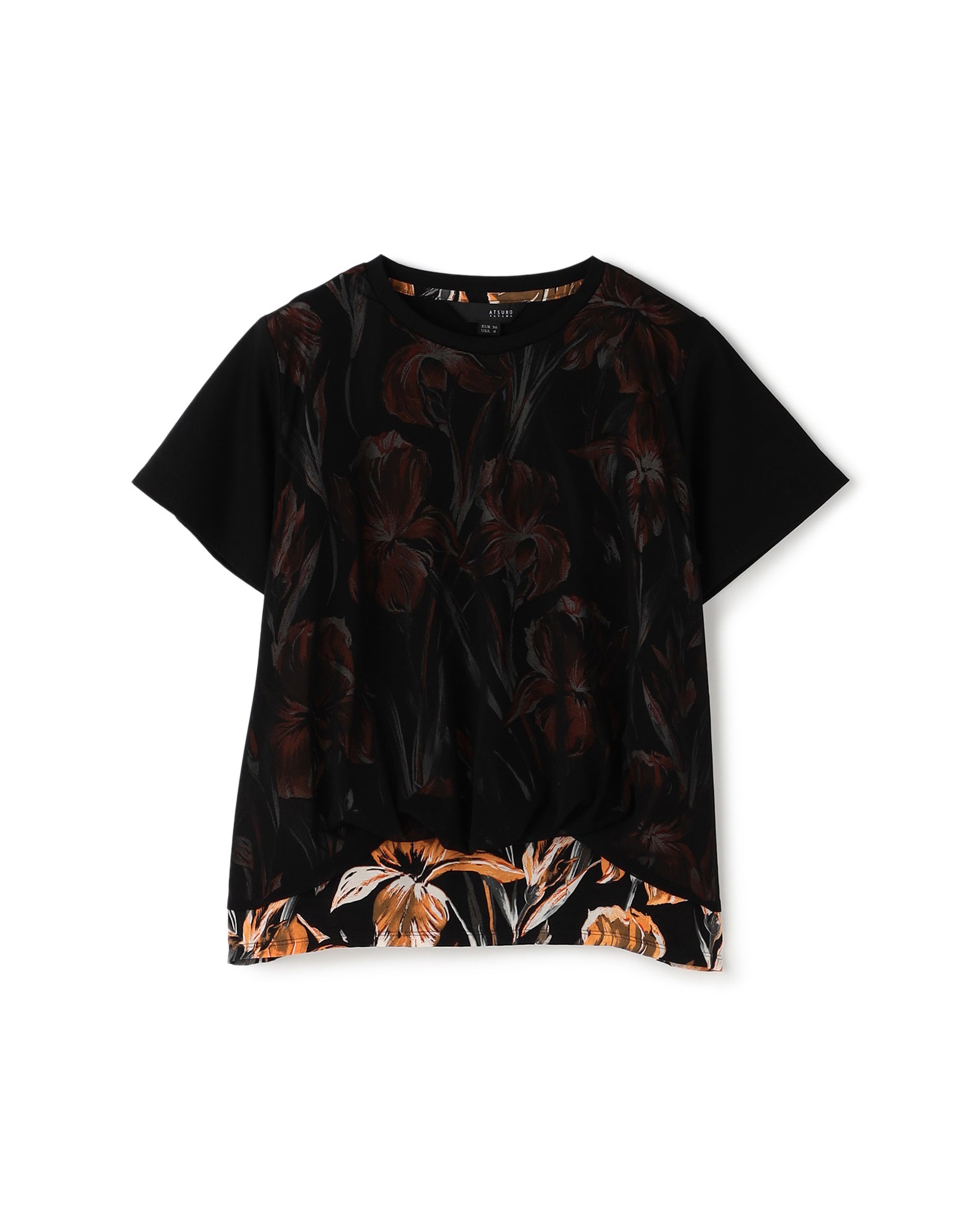 Floral Print Mesh Top