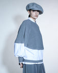 Jacquard Trim Bubble Knit