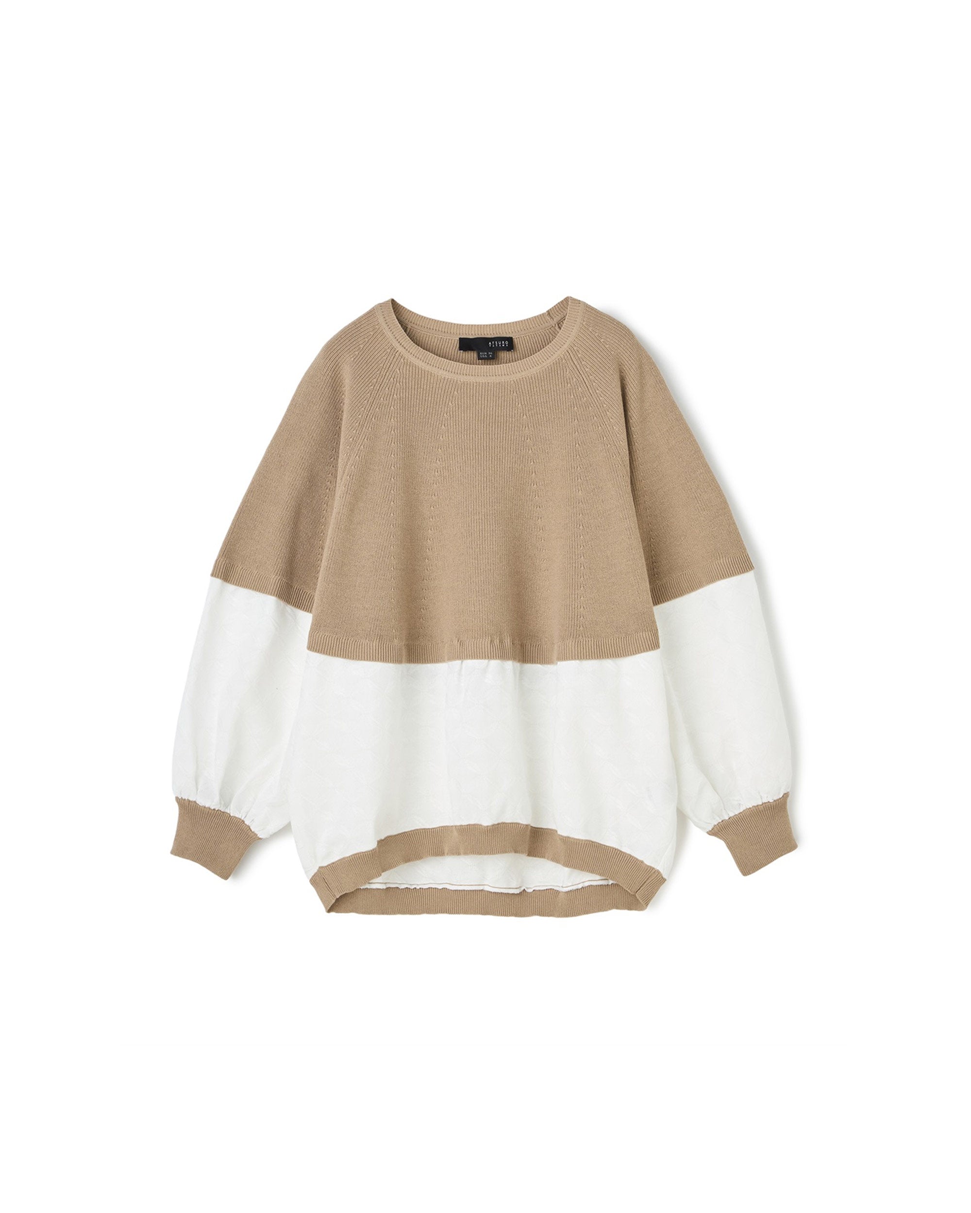 Jacquard Trim Bubble Knit