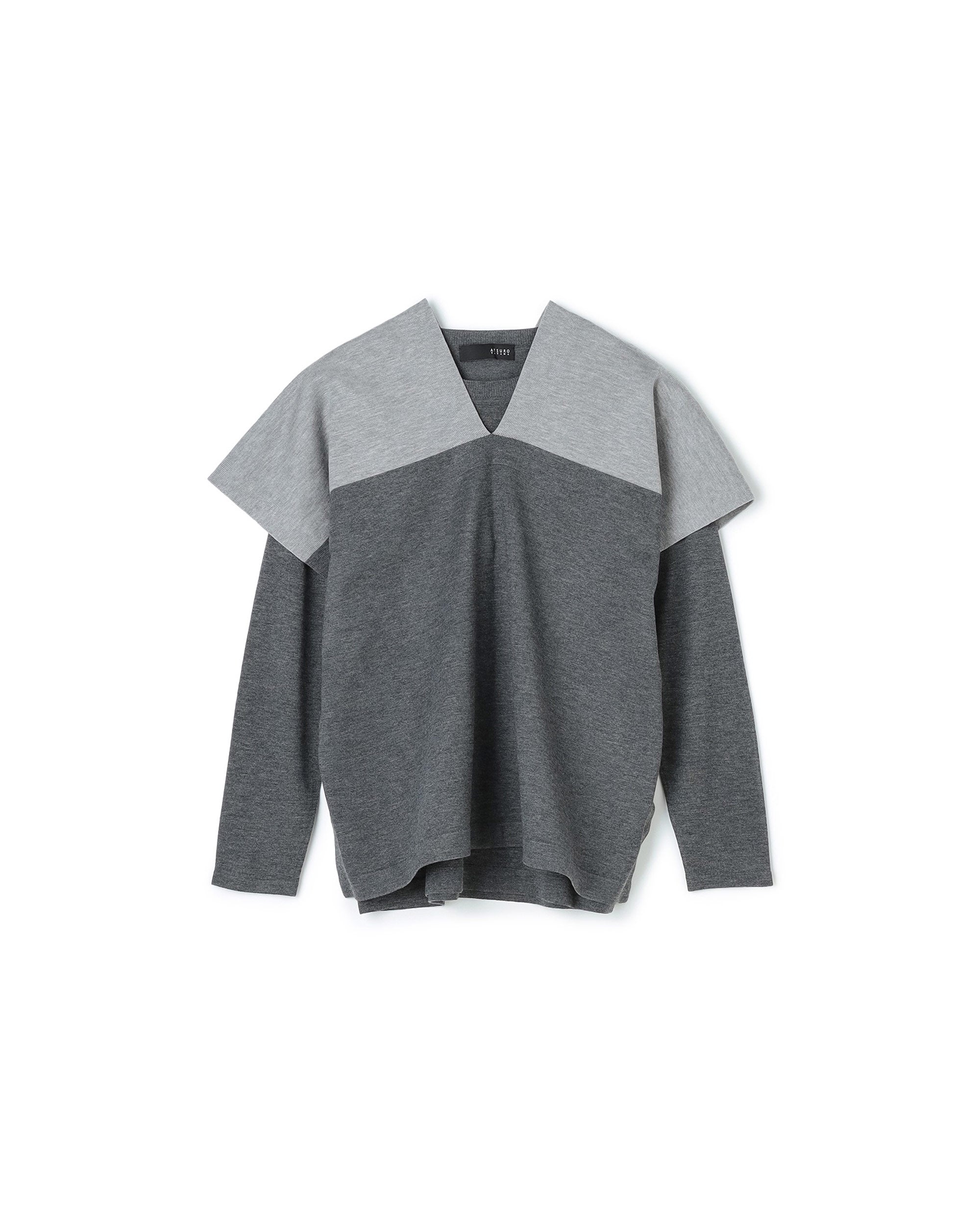 Bi-Color 2-Way Twin Set Knit Top