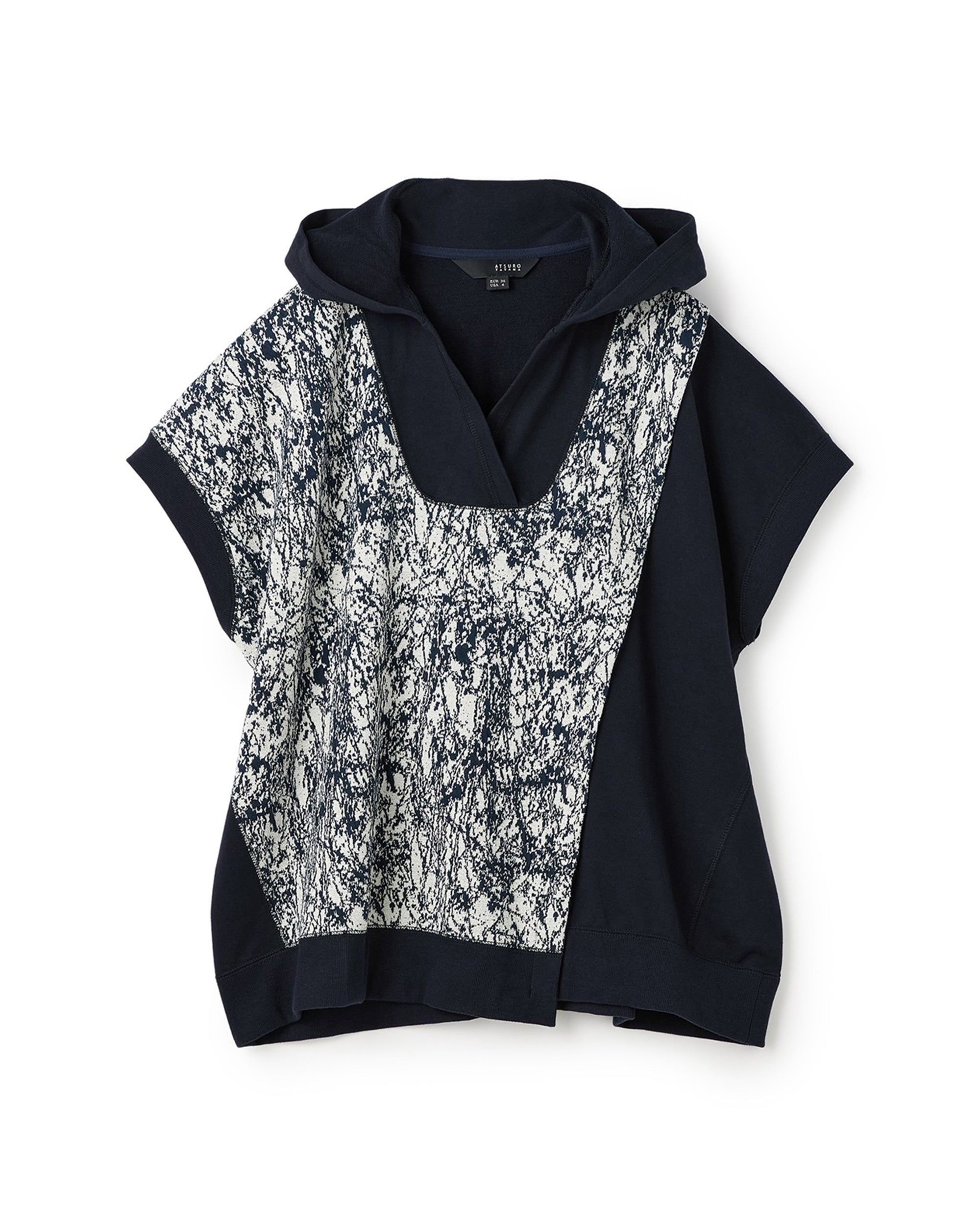 Bowling Collar Jacq Knit Top