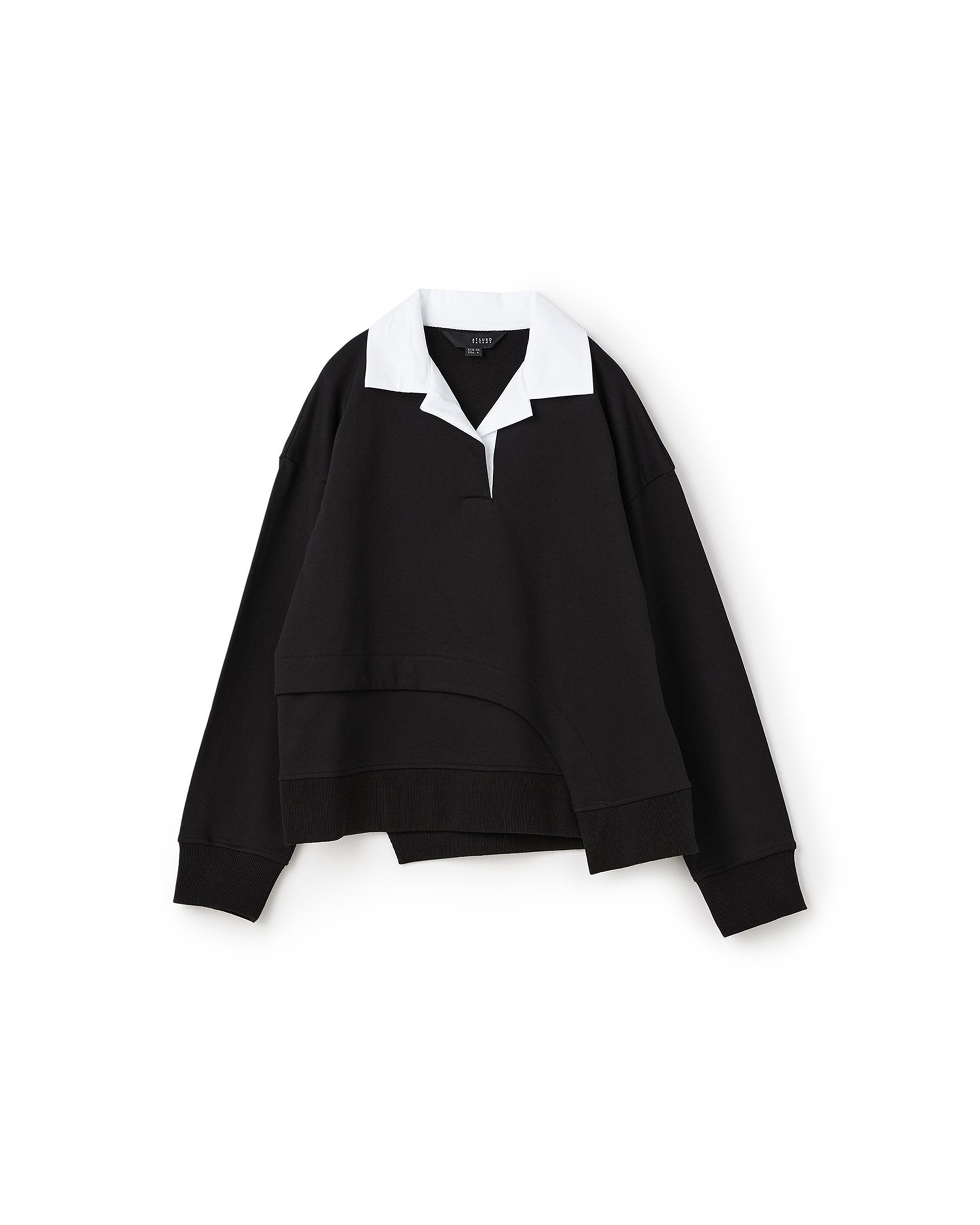 Bowling Collar ASY Hem Cut & Sewn Top