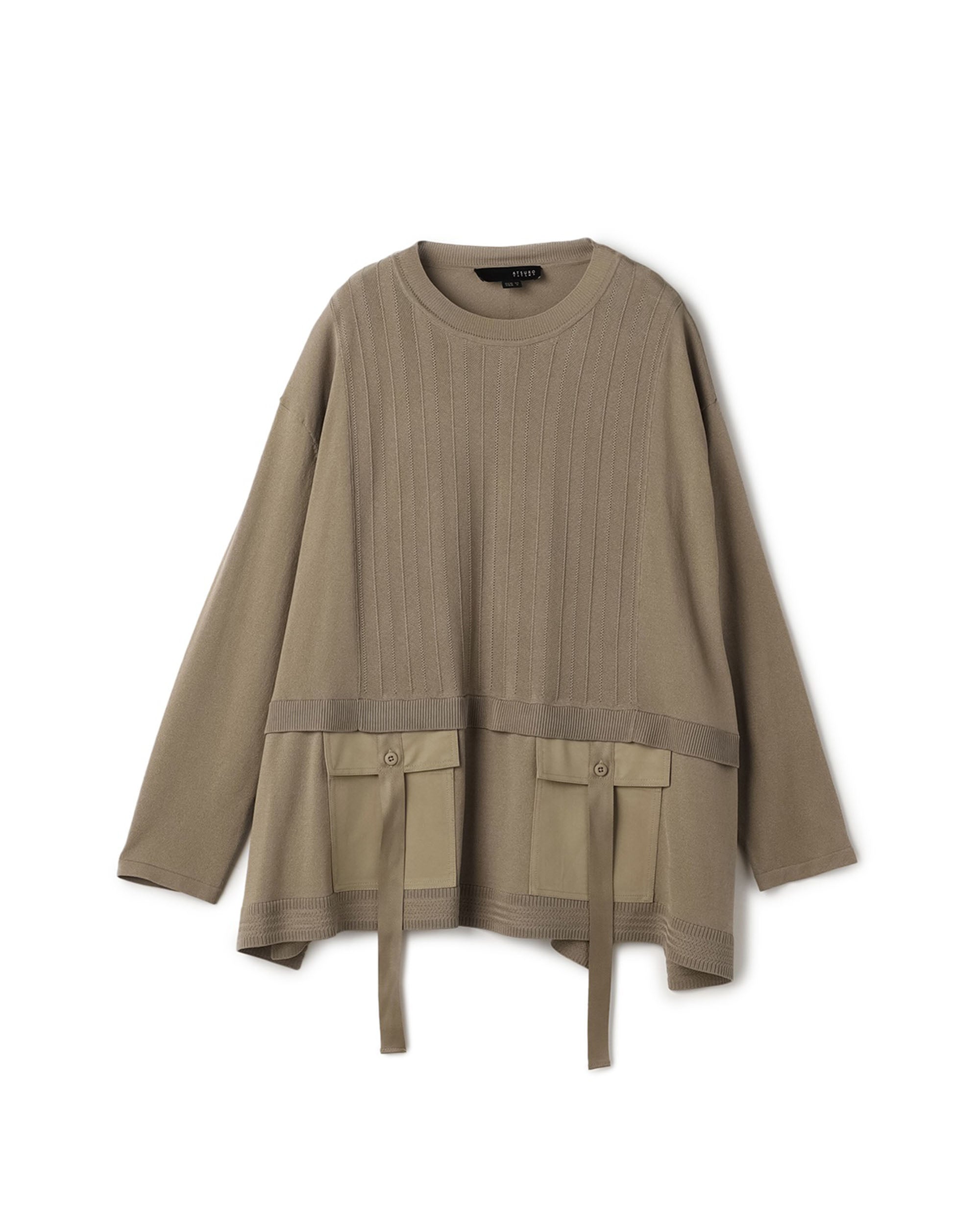 Tape Pocket Fuji Cut Knit Top