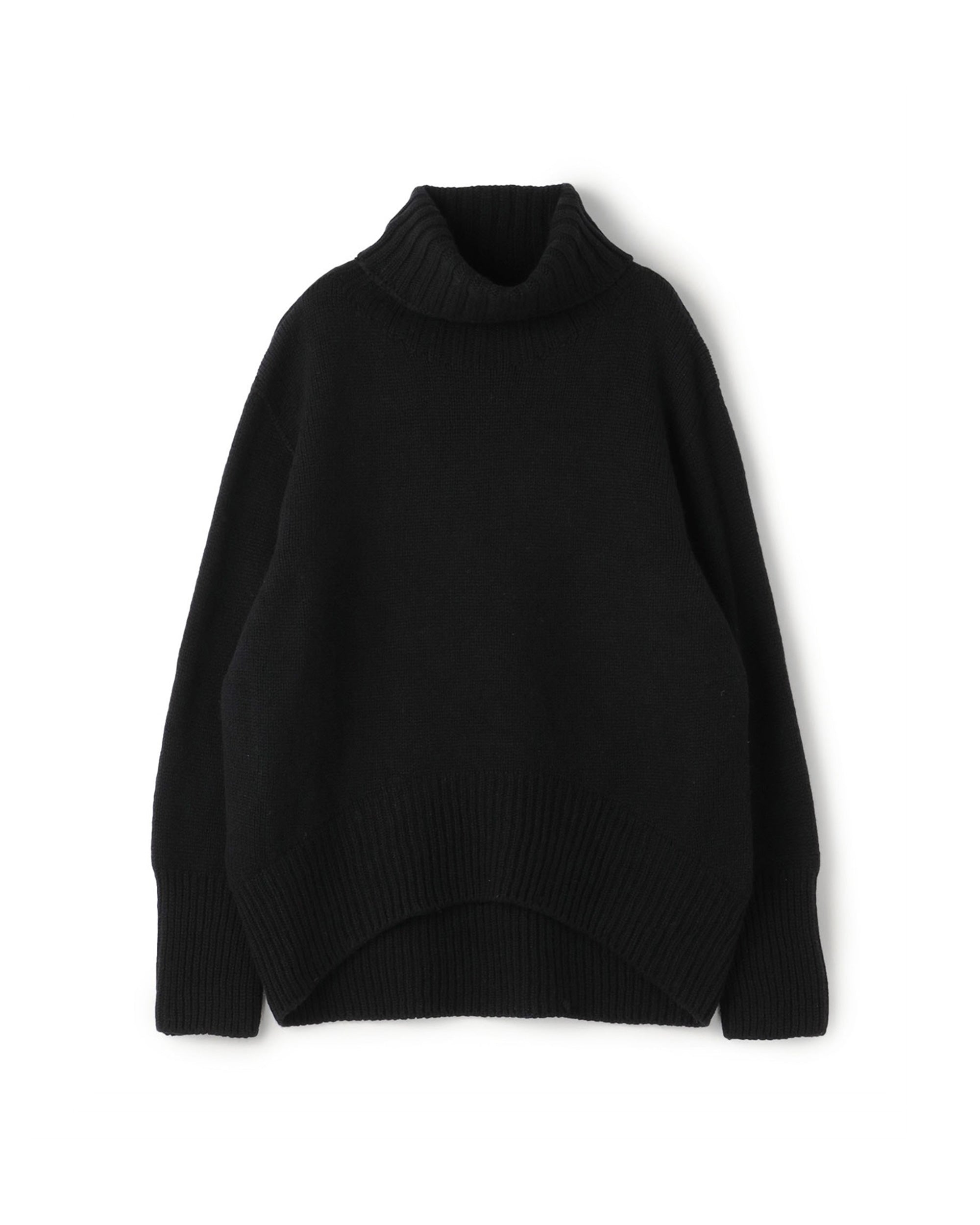 Wool Turtle Neck Chunky Knit Top