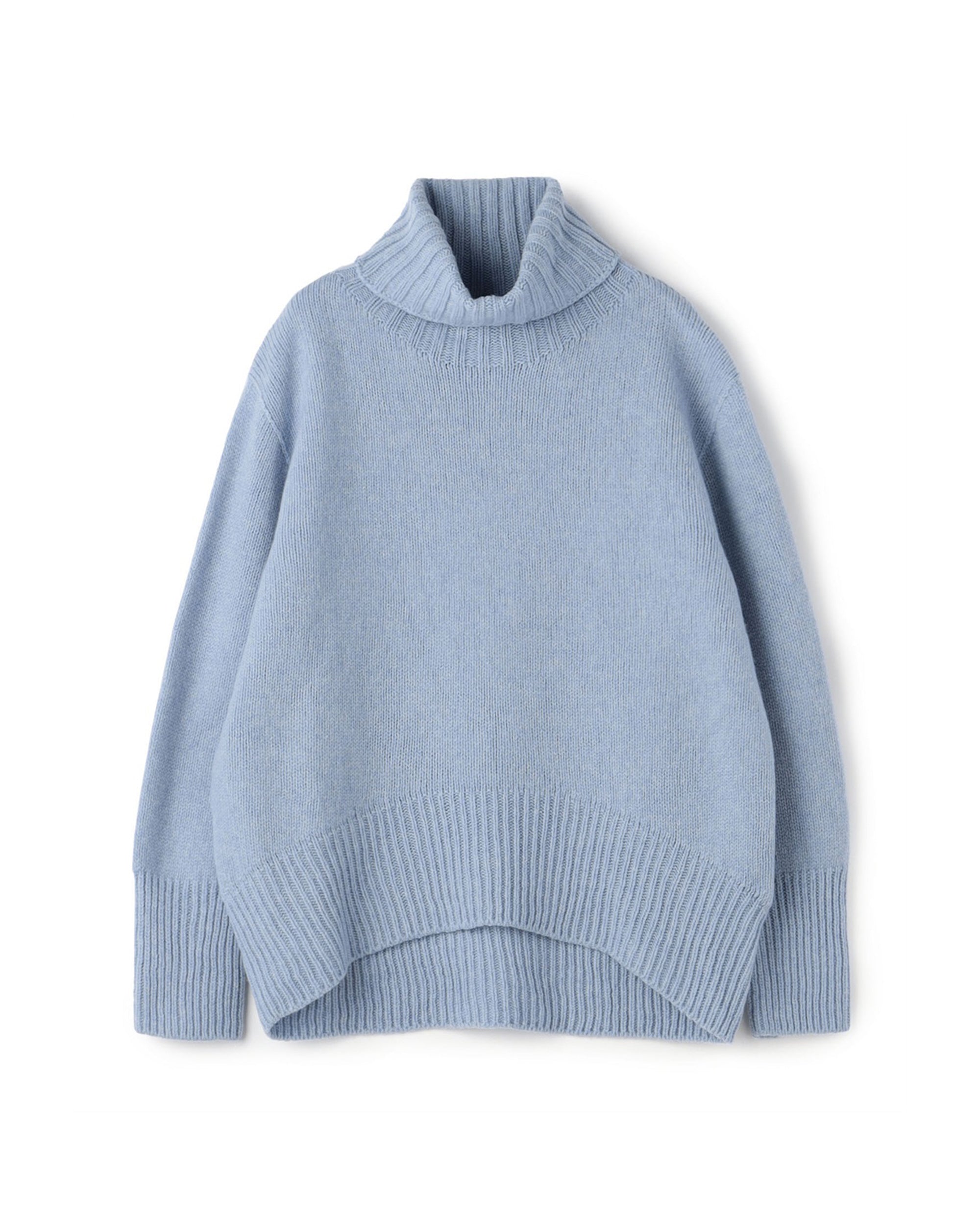 Wool Turtle Neck Chunky Knit Top