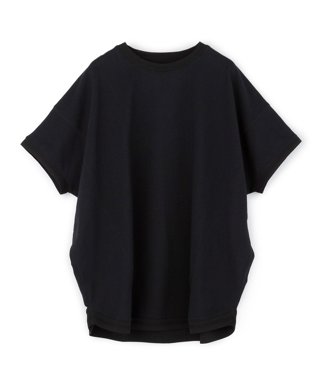 Knit Neckline Cotton Tee