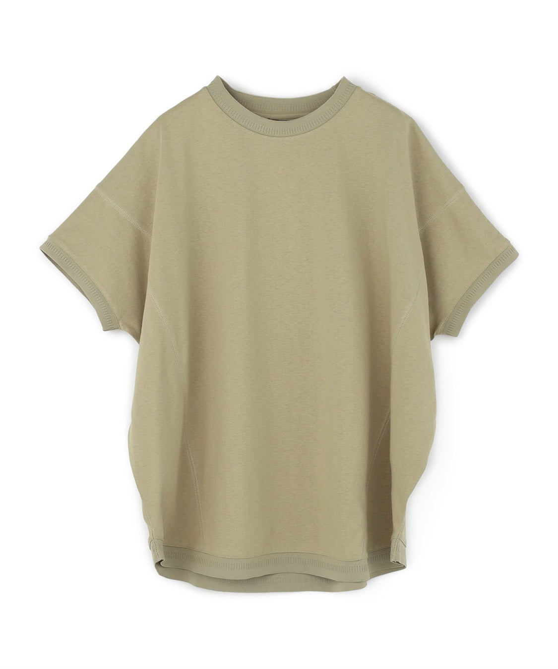 Knit Neckline Cotton Tee