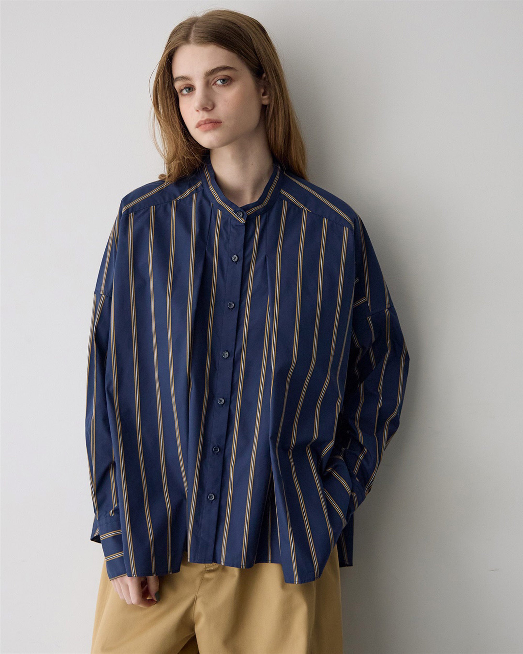 Big Folded Side A-Cut Blouse