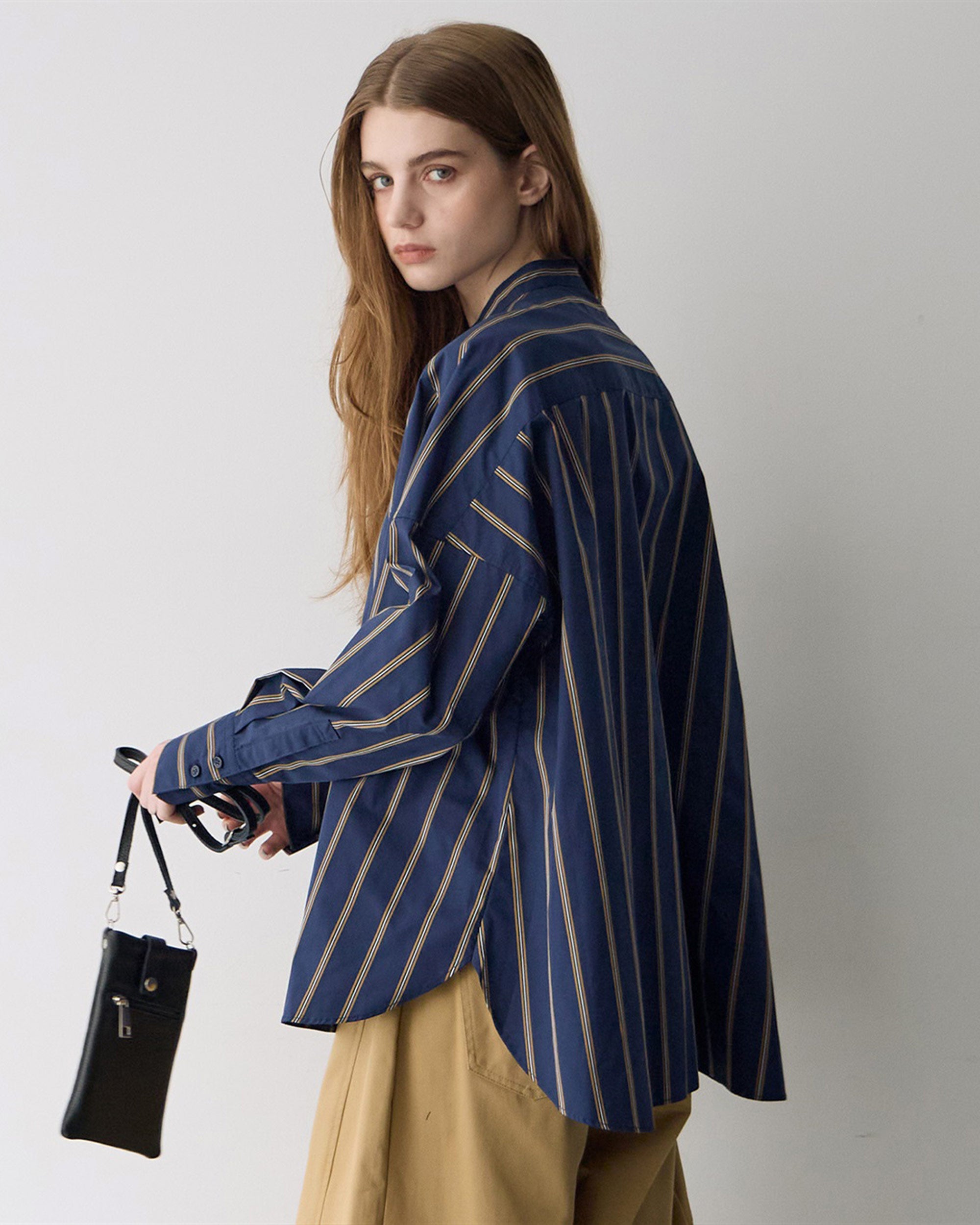 Big Folded Side A-Cut Blouse