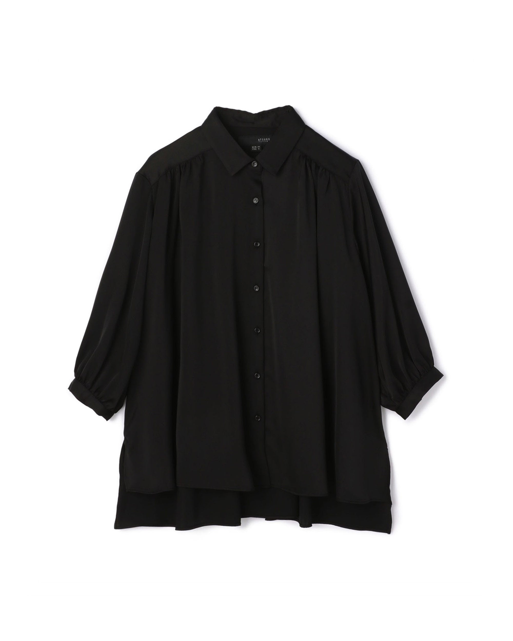 Poly Crop Sleeve Blouse