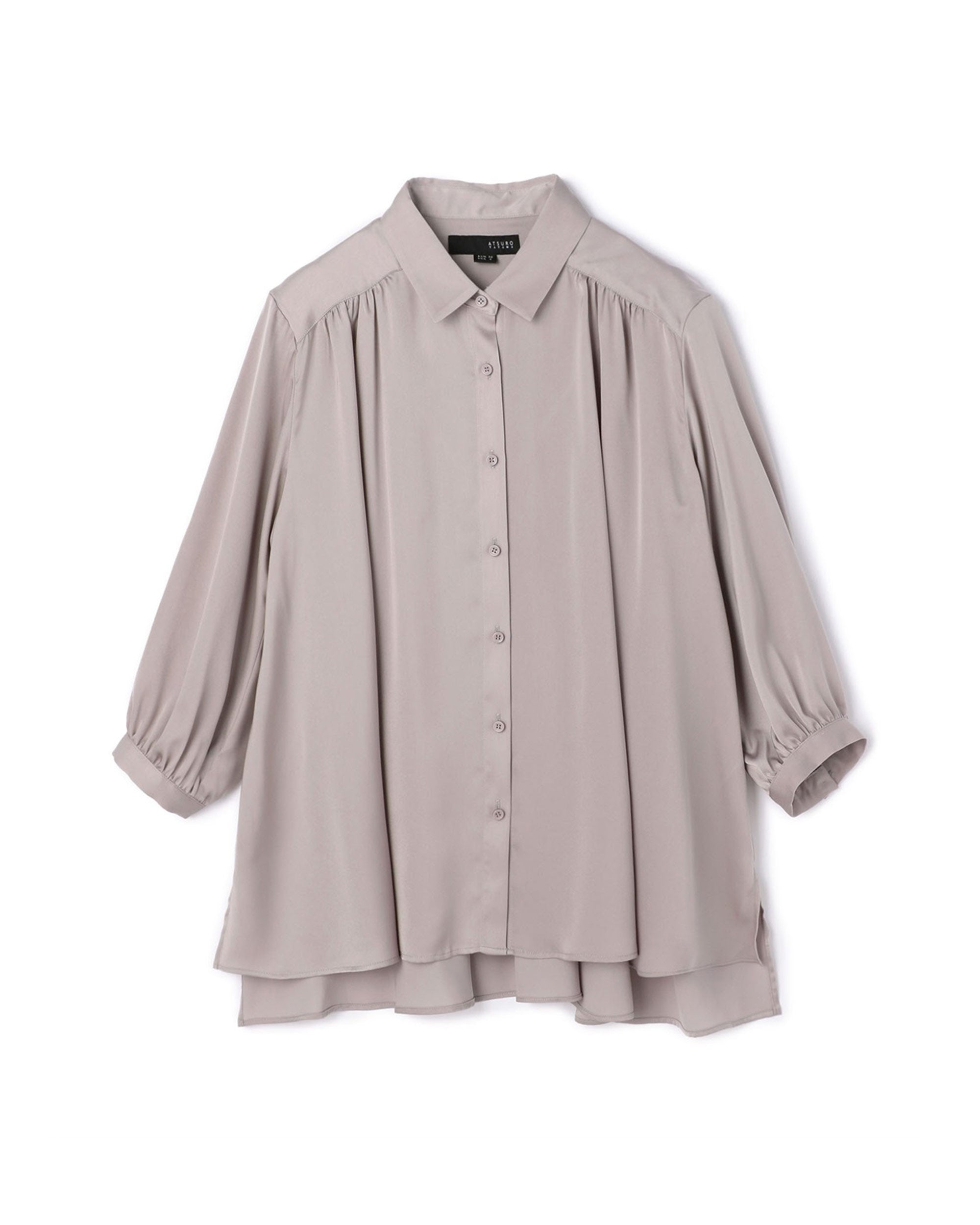 Poly Crop Sleeve Blouse