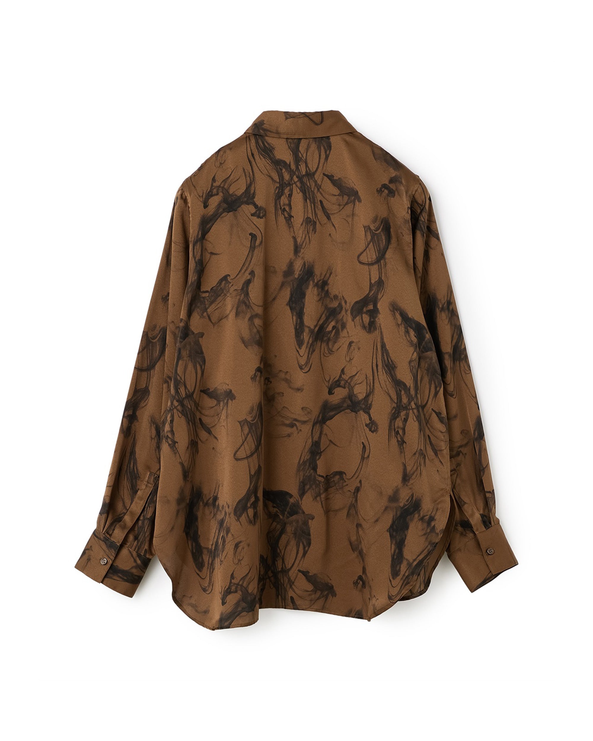 Kintsugi Print Oversized Poly Blouse