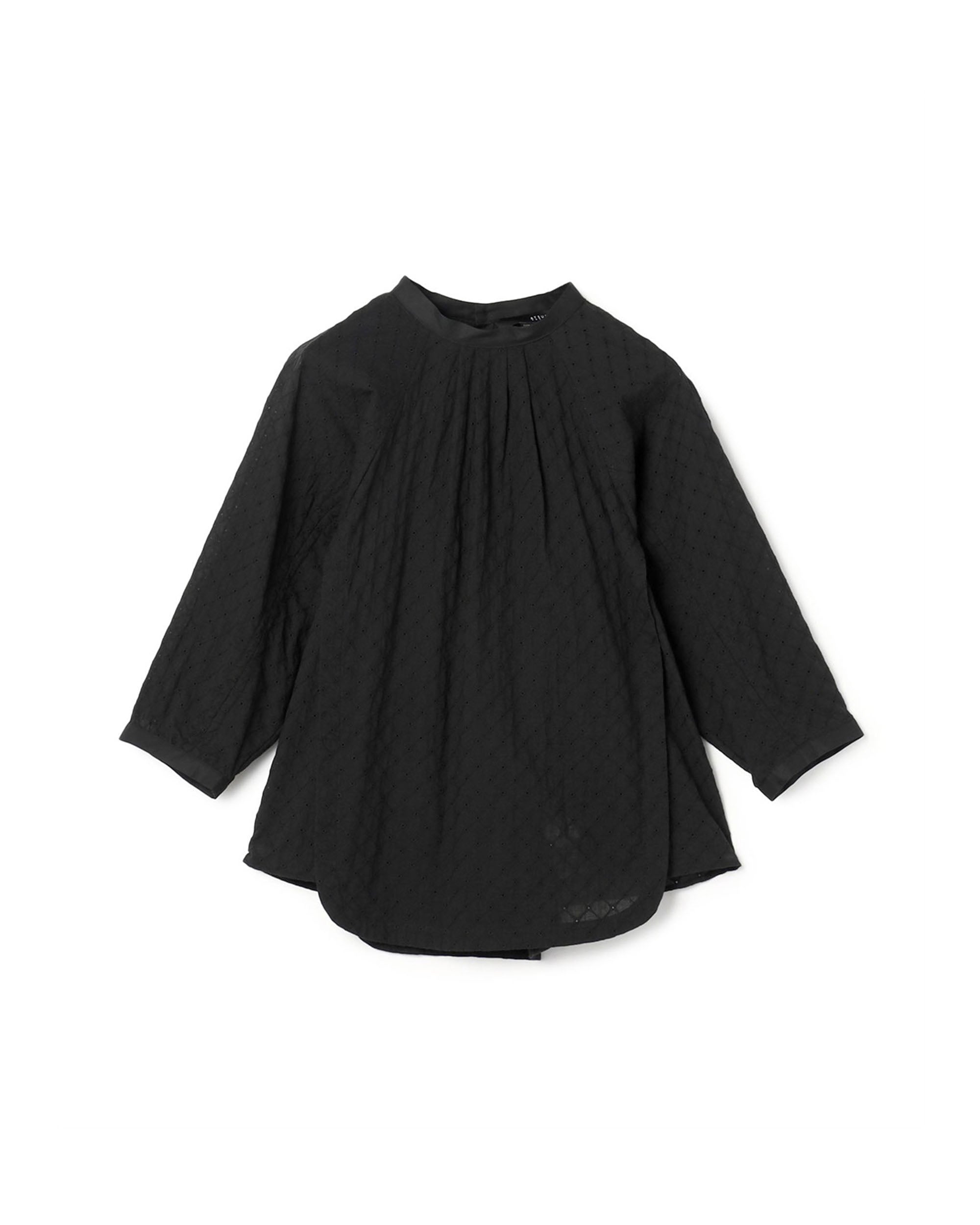 Drawstring Sleeve Cutwork Lace Blouse