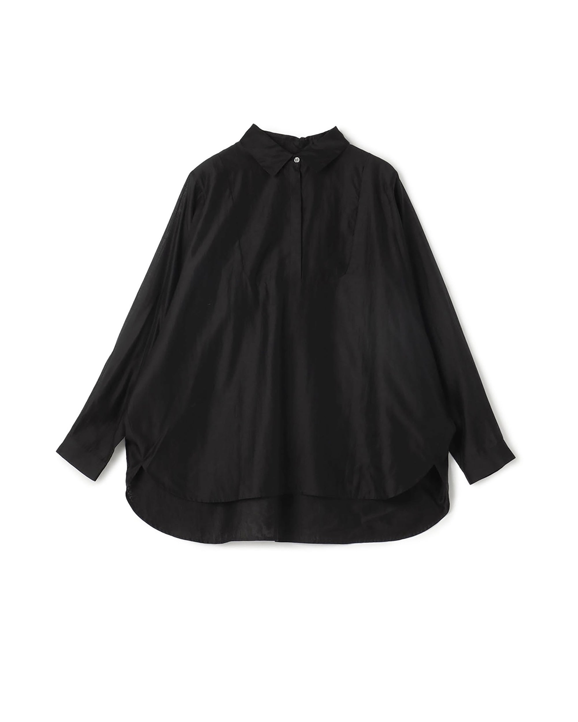 See Through Sleeve Tencel Blouse