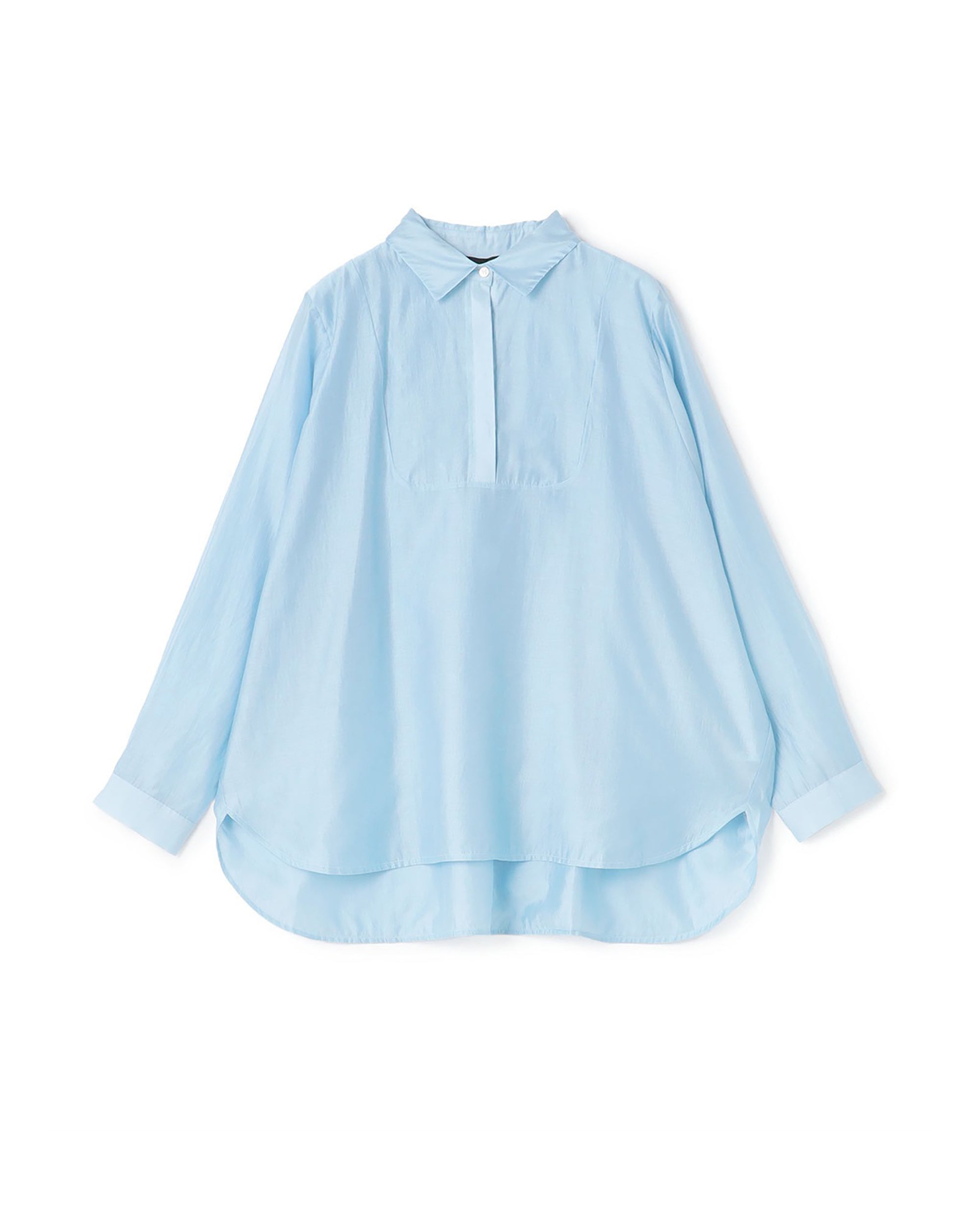 See Through Sleeve Tencel Blouse