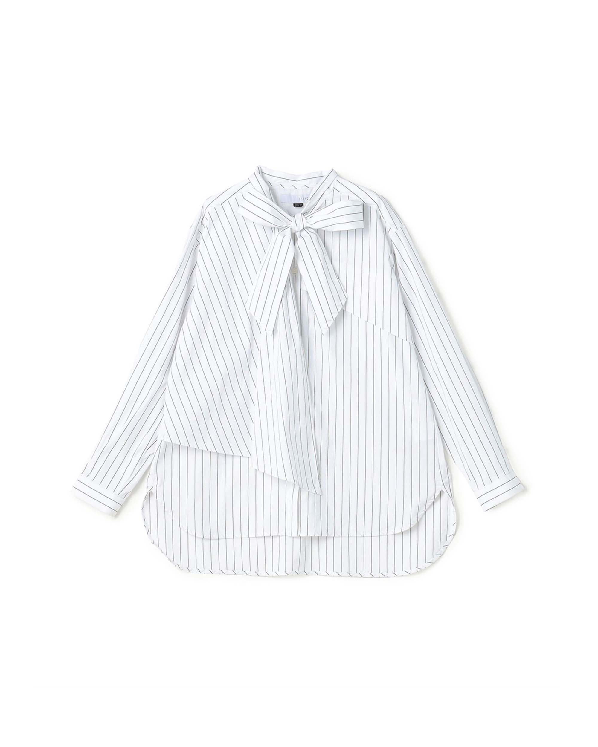 Ribbon Layering Cotton Blouse