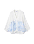 Vintage Floral Print Cotton Poly Cardigan
