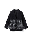 Vintage Floral Print Cotton Poly Cardigan