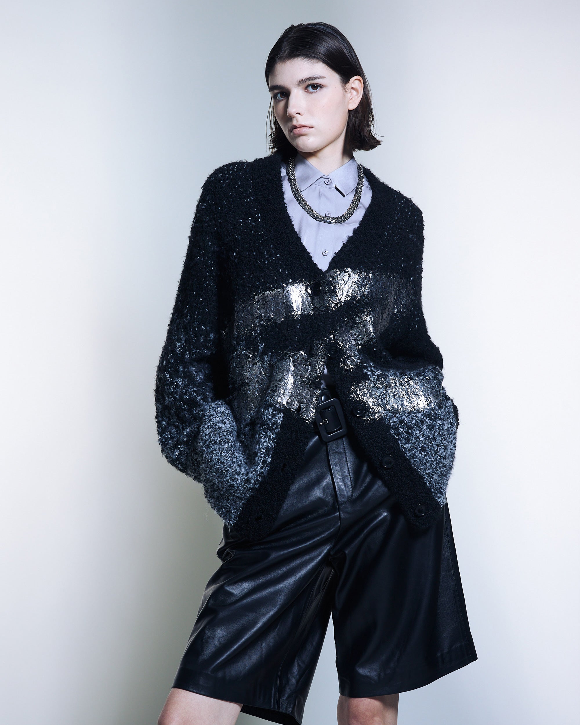 Édition de Paris Kintsugi Slub Yarn Knit Cardigan