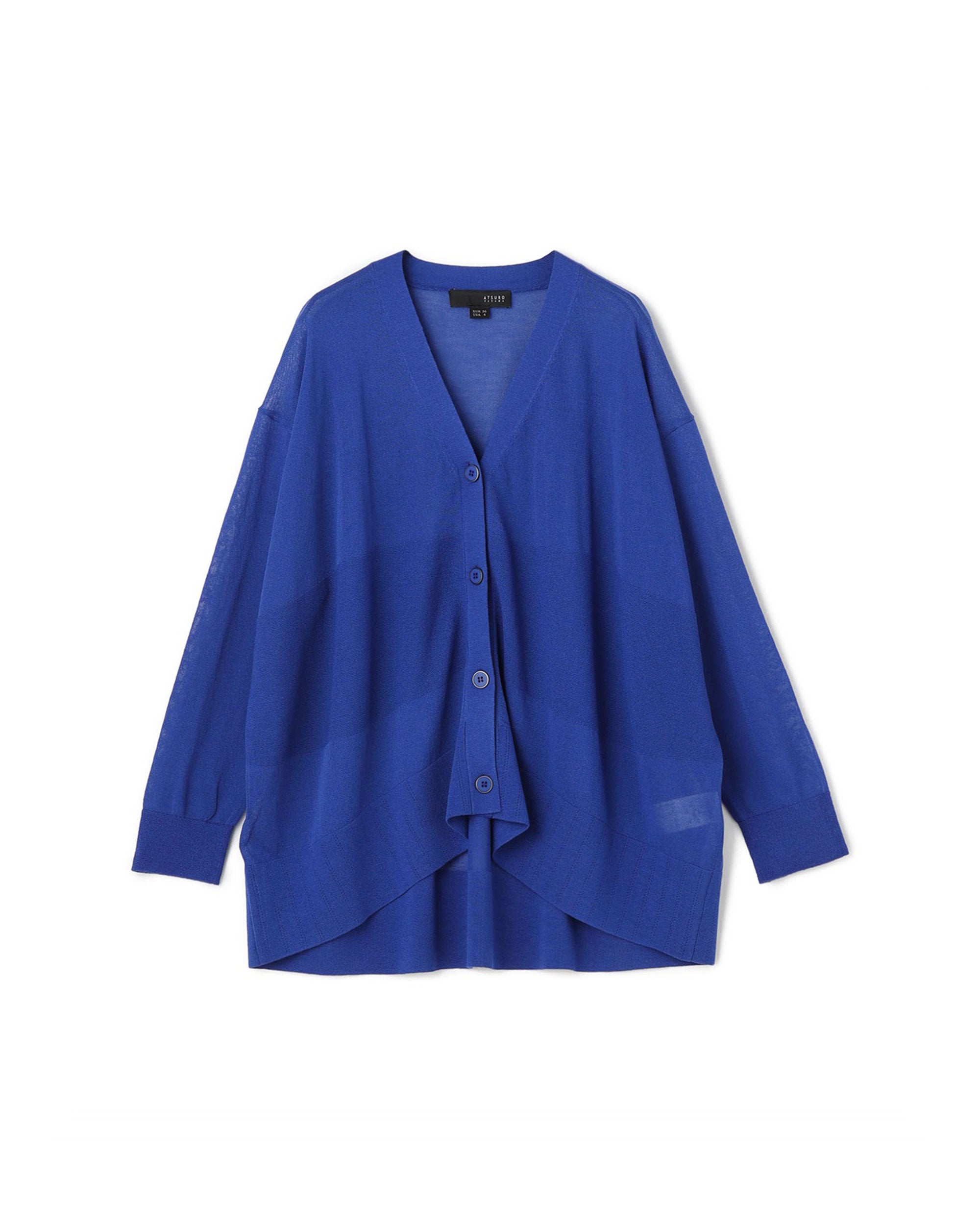 Bold Border Square Cut Knit Cardigan