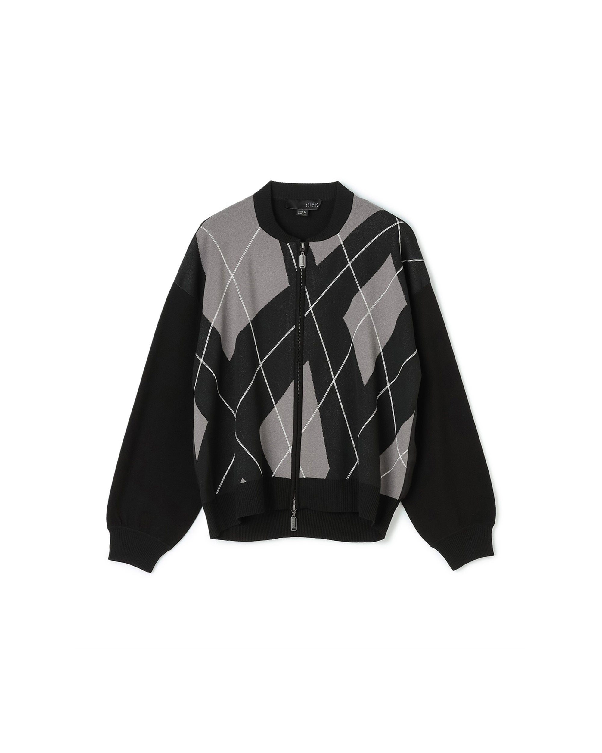 Argyle Check AI Print Cardigan