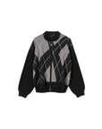 Argyle Check AI Print Cardigan